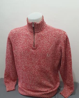 maglione mezzo zip Fred Perry 100% Lana