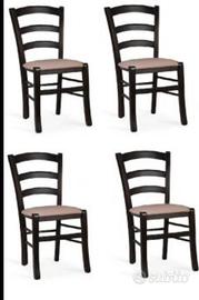 sedie arte povera con fondino paglia