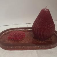 Decorazione  natalizia con candela 