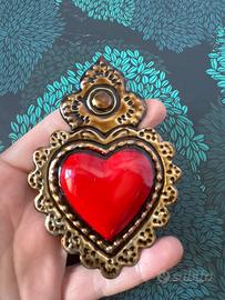 Cuore sacro ex voto decorazione calamita