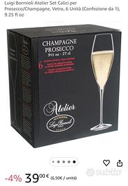 Bicchieri prosecco/champagne nuovi mai usati