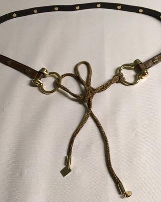 Cintura marrone pelle borbonese