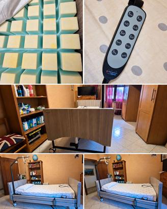 Letto ortopedico elettrico con sponde regolabili
