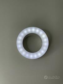 Lampada Led luce ad anello con clip 3 modalità