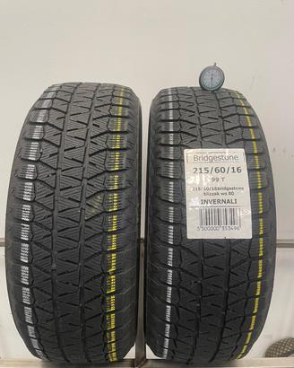 215 60 R16 99T 2 GOMME BRIDGESTONE INVERNALI