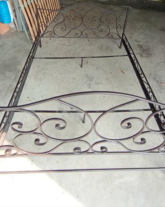 Letto metallo Maison du Monde + rete doppia