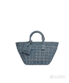 BALENCIAGA Bistro XS Basket Denim Blue Tracolla
