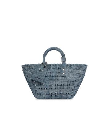 BALENCIAGA Bistro XS Basket Denim Blue Tracolla