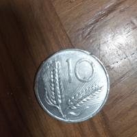 moneta 10 lire 1974