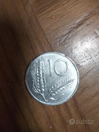 moneta 10 lire 1974