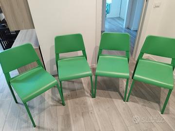 4 Sedie Ikea modello Teodores verdi