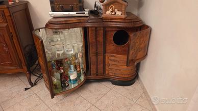 Mobile bar radica noce con RADIO IMCA  anni '50 