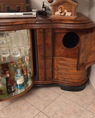 Mobile bar radica noce con RADIO IMCA  anni '50 