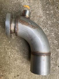 Riser scarico inox a gomito