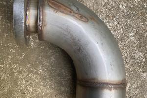 Riser scarico inox a gomito