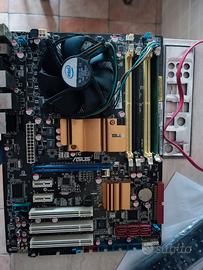 Scheda madre Asus + CPU quad q8200+ 4gb ram