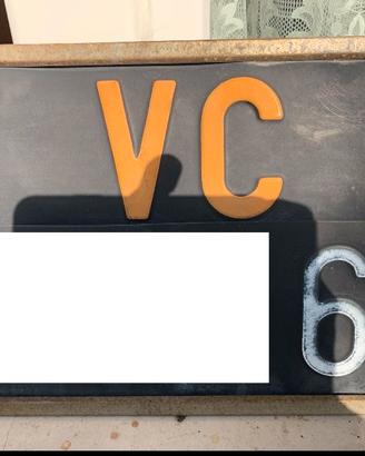 Targhe nera anni '80 Vercelli