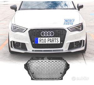 GRIGLIA PER AUDI A3 8V 12-16 LOOK RS3 NERO CROMATO