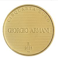 Moneta d’Oro 50€ Armani 2023 – Zecca dello Stato.
