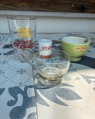 Lotto bicchieri e tazzine vintage