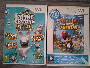 MARIO POWER TENNIS e THE LAPINS CRETINS PARTY WII