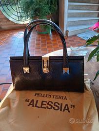 borsa in vera pelle di pitone