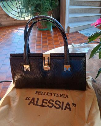 borsa in vera pelle di pitone