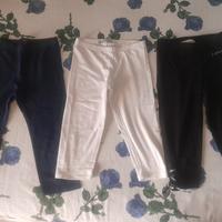3 leggings al polpaccio vestibilità 8 anni