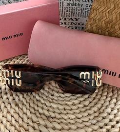 Occhiali da sole marrone da donna miumiu