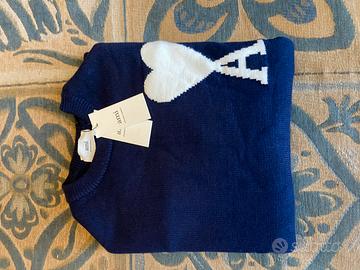 Maglione Ami Paris Blu Scuro Taglia L