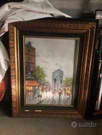Dipinto ad olio "Parigi"  .