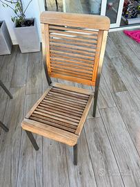 Tavolo e sedie in teak