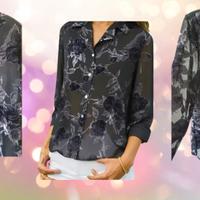 ELEGANTE BLUSA DI CHIFFON TG.46-50