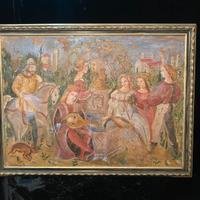Dipinto grande antico “Il Pozzo”