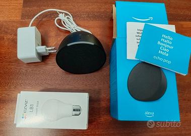 Alexa Echo pop + lampadina smart ezviz