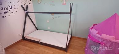 letto bambino stile tenda  mis.100x210 cm