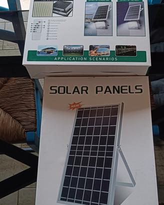 Pannello solare con faretto led