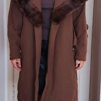 Cappotto Max Mara impermeabile collo di visone