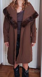 Cappotto Max Mara impermeabile collo di visone