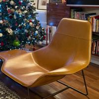 Chaise longue Lama di Zanotta in cuoio naturale