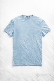 Hugo BOSS T-Shirt Azzurra Stampa Palma Cotone XXL