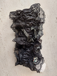 Giarrettiera nera in pizzo, nuova