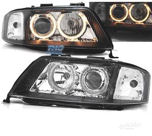 FARI AUDI A6 99-01 OCCHI ANGELI SFONDO NERO