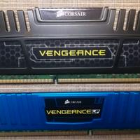 RAM CORSAIR VENGEANCE 8GB E 4GB DDR3-1600Mhz