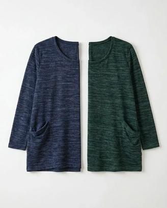 Outfit Casual /Lotto 2 Maglie Oversize con Tasche