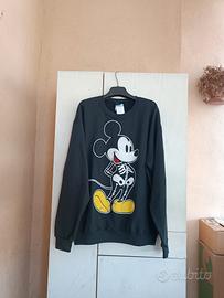 Felpa Disney Mickey Mouse Skeleton Fleece Moda New