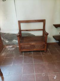 panca di noce e ciliegio