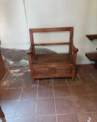 panca di noce e ciliegio