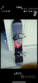 Tavola snowboard 143 h. Attacchi burton