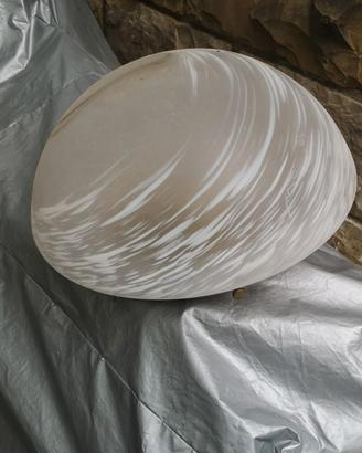 plafoniera vintage in vetro e ottone 